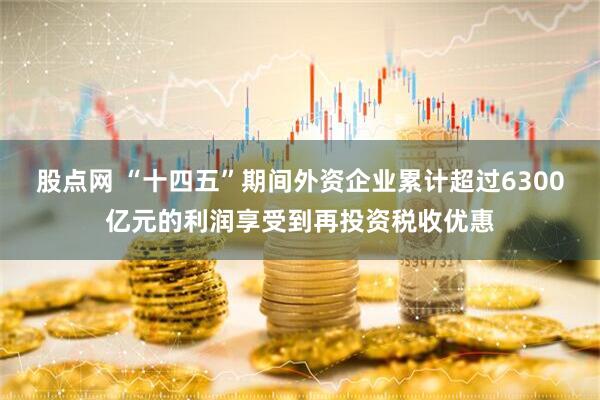 股点网 “十四五”期间外资企业累计超过6300亿元的利润享受到再投资税收优惠
