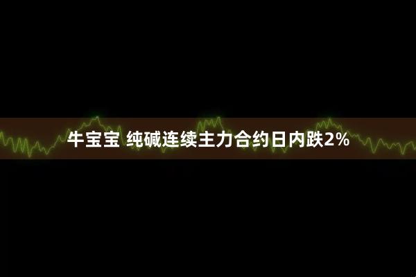 牛宝宝 纯碱连续主力合约日内跌2%